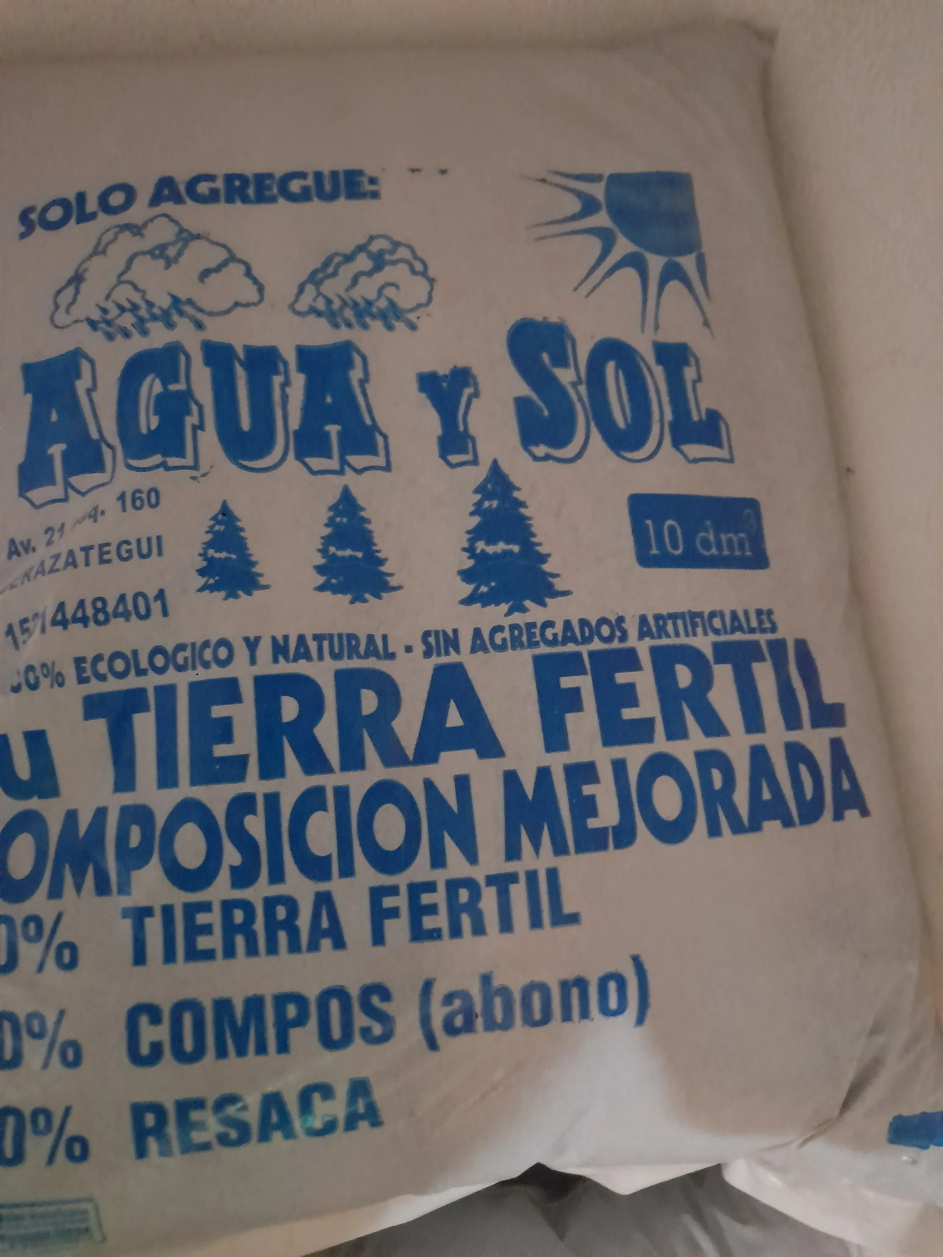Tierra agua y sol 10dm