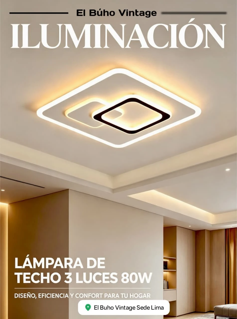 Lámpara de Techo (Redonda y Cuadrada) 7