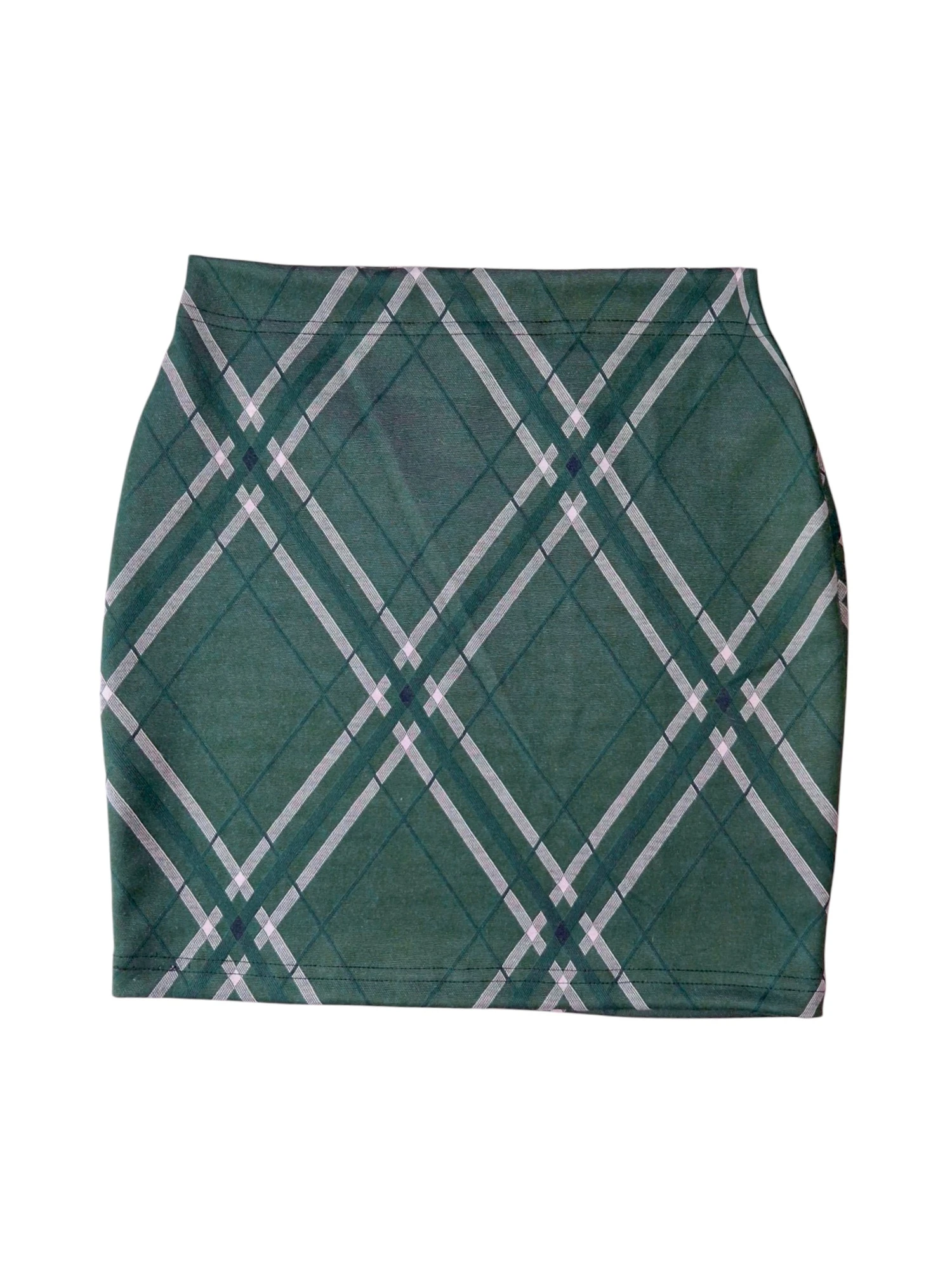 Falda rombos verdes licrada 