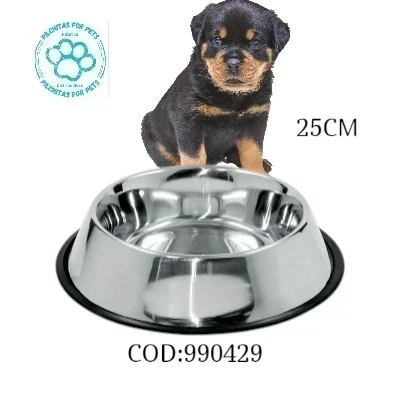 COMEDERO DE ACERO 26CM