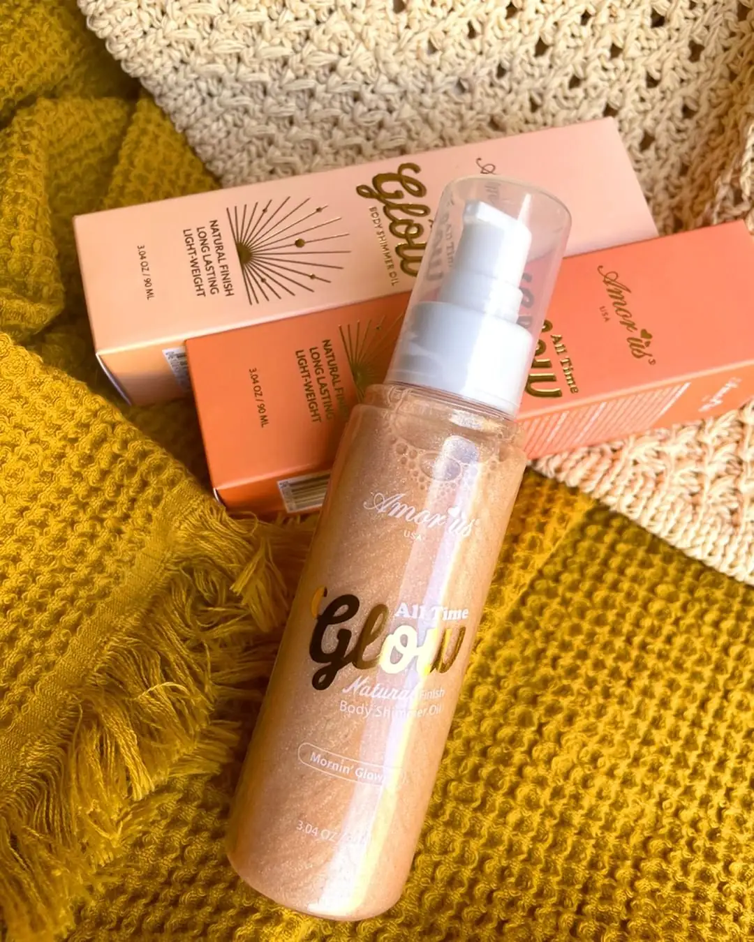 Aceite corporal shimer all time glow tono Mornin Glowry