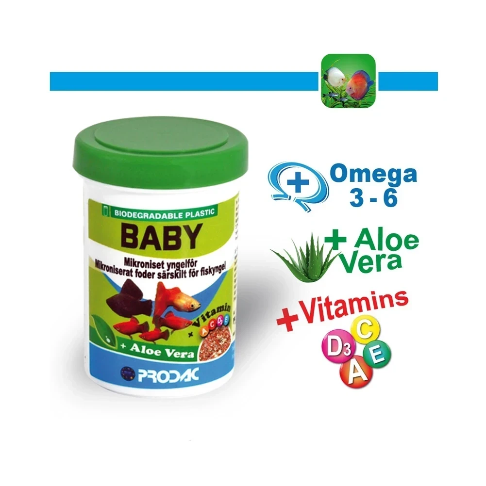 Alimento completo para alevines - Baby Prodac x 15 grs.