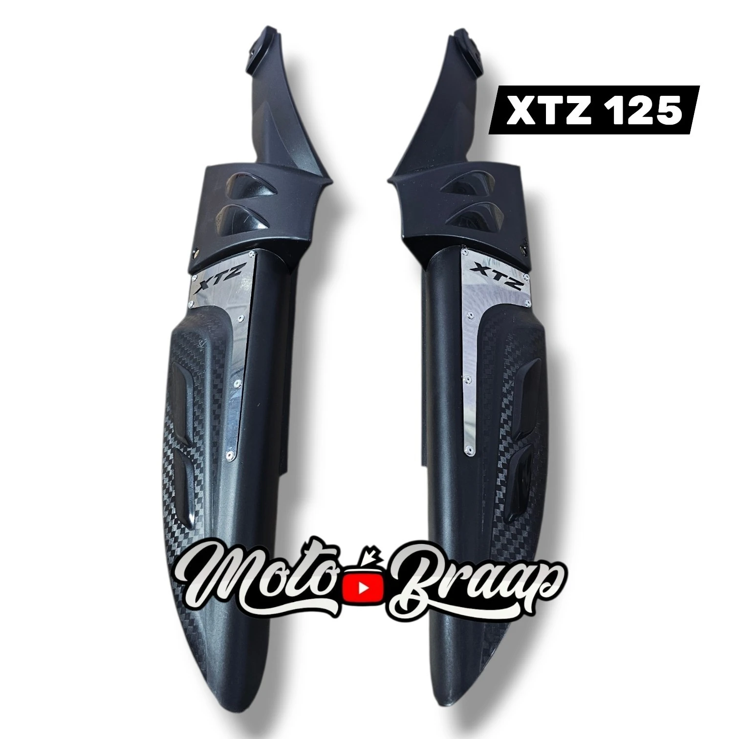 XTZ 125 H Protector de barras con lamina y cortes dobles facil instalación