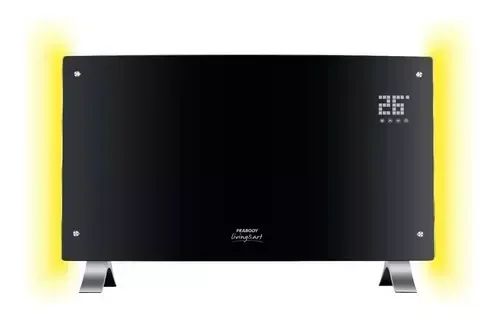 Vitroconvector Peabody Eléctrico Negro Led PE-VQM20N Curvo 2000w 2
