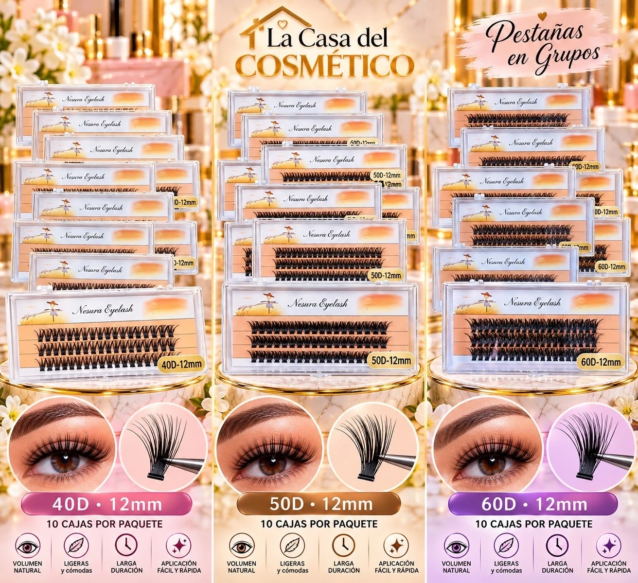nesura coleccion trio volumen 40d • 50d • 60d – 12 mm