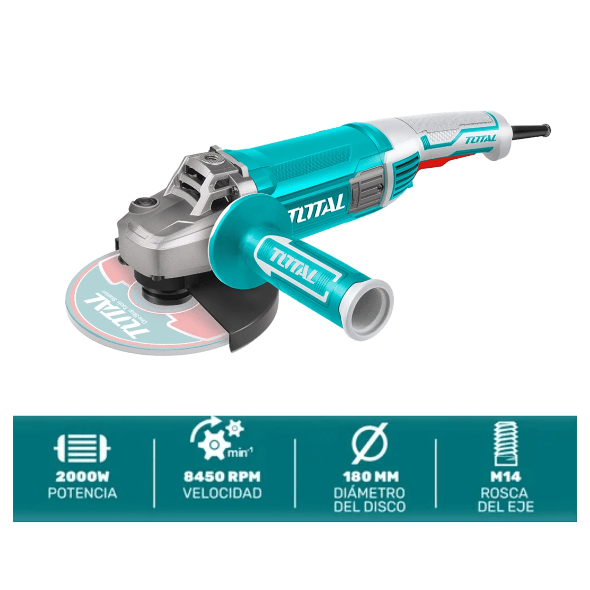 TG12018026 Amoladora angular 7" 2000w industrial total 3
