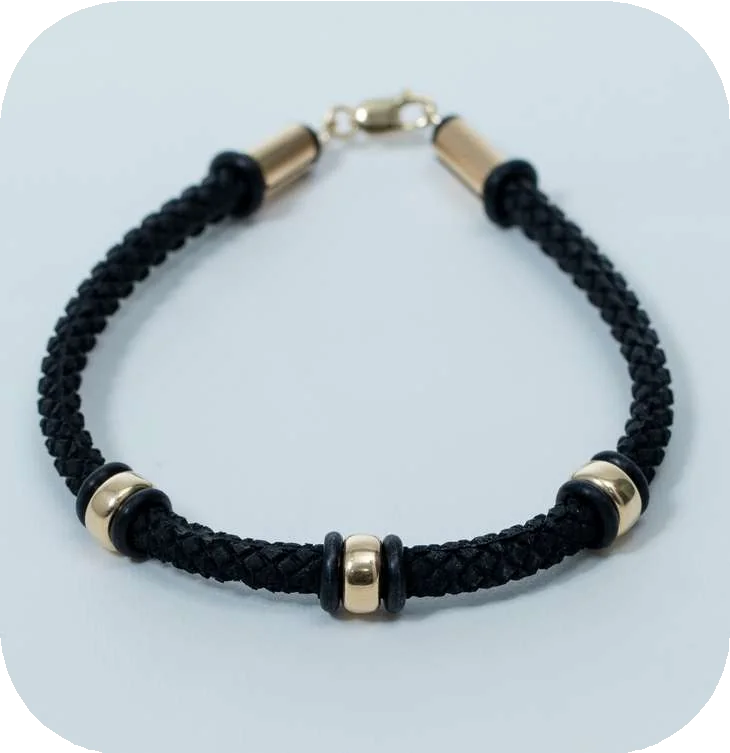 TB-02093199-PULSERA ESPECIAL CAUCHO NEO GRUESO TRÍO RIAZA DORADA 2