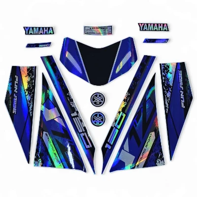 XTZ 150 Calcomanias Fun Ride 2024 Tornasol Azul