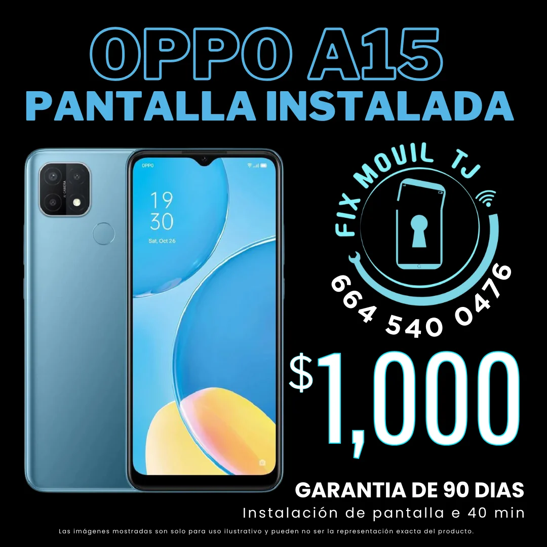 Pantalla de oppo a15