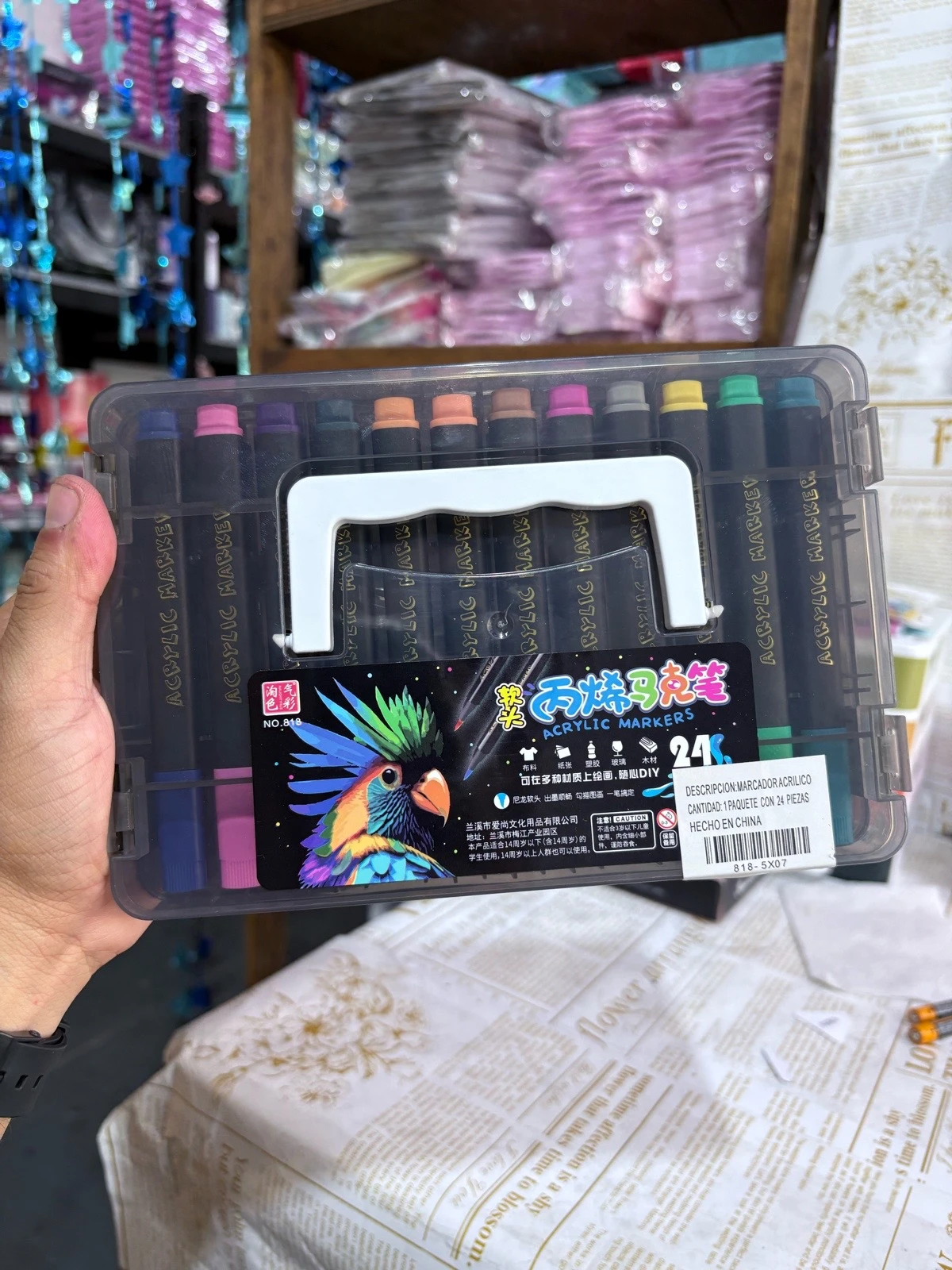 SET DE 24 PLUMONES DE ACRILICO  2