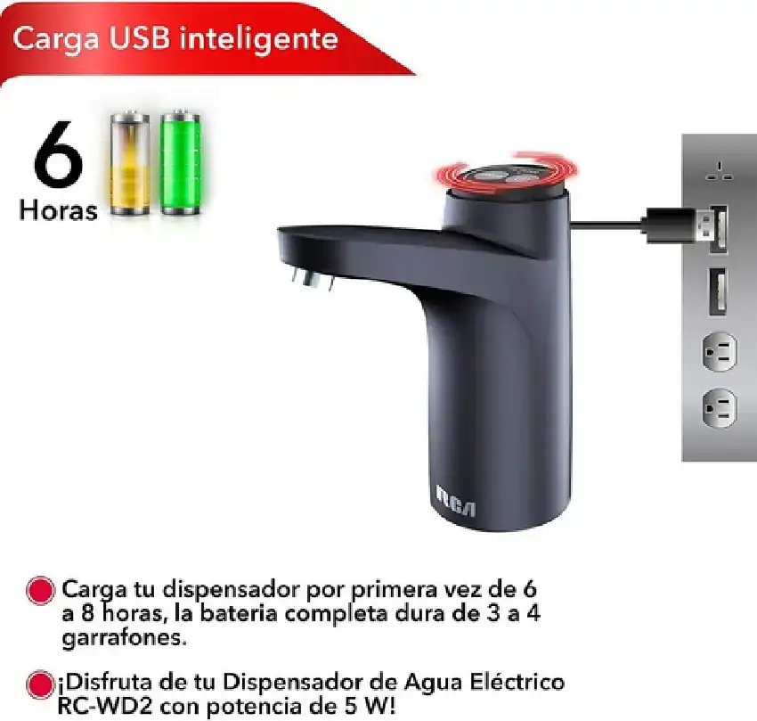 Dispensador de agua eléctrico RCA portátil  3