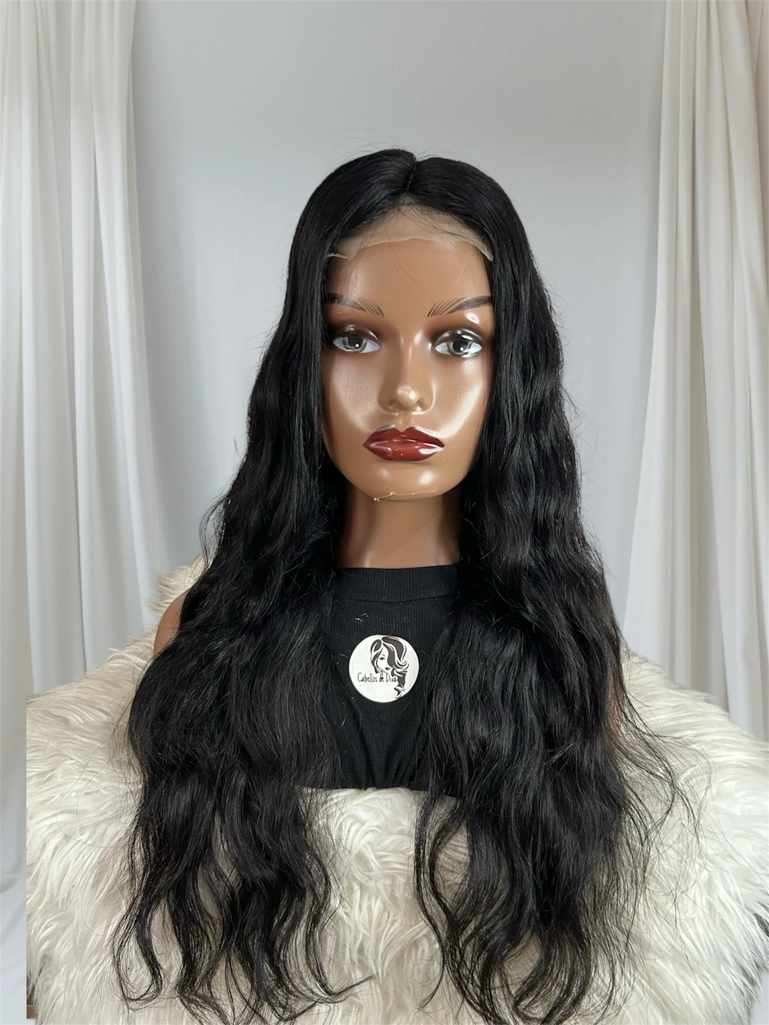 Peluca de cabello humano 26 pulgada con encaje frontal –4x4 ,densidad del 180%, 2