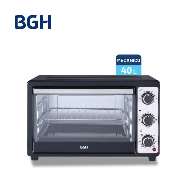 HORNO ELÉCTRICO BGH MECÁNICO NEGRO 40 LITROS  3