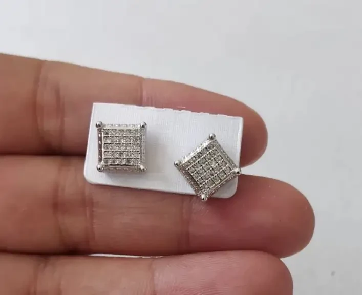 Aretes Pantalla Cuadrados Hombre y Mujer  3