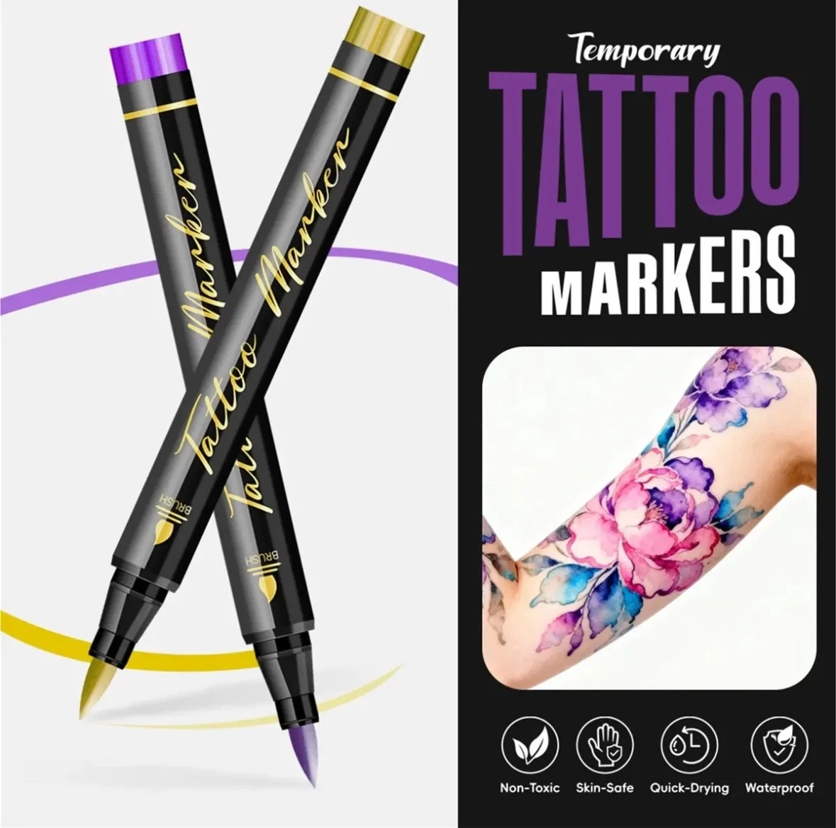 Plumones para Tatuaje Temporal - Set de 12 Color 5
