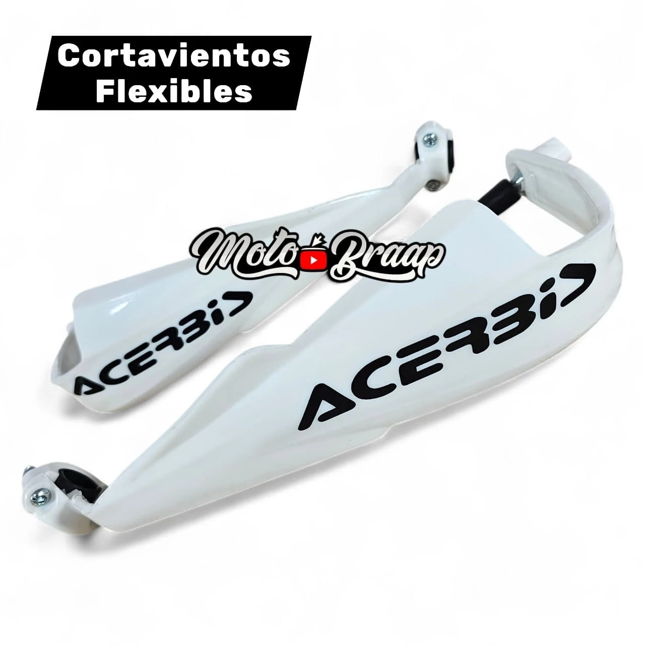 Cortavientos tipo Acerbis flexibles blanco