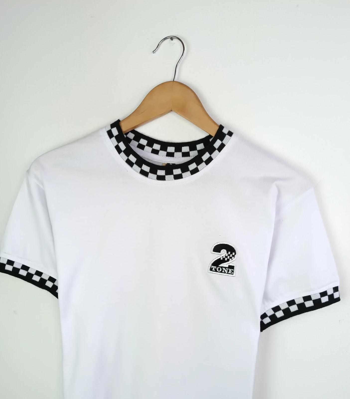 Camiseta 2 tone blanco  2