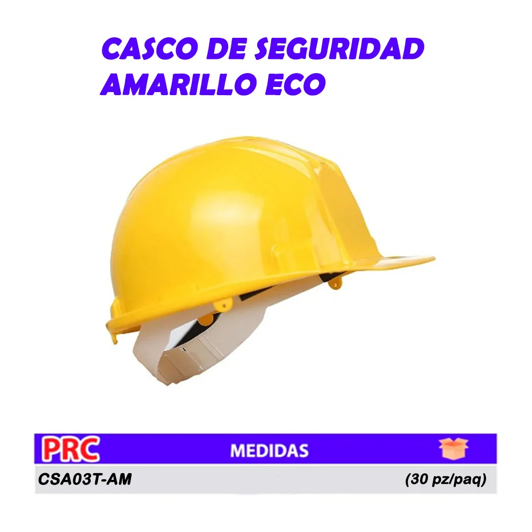 CASCO DE SEGURIDAD AMARILLO ECO 