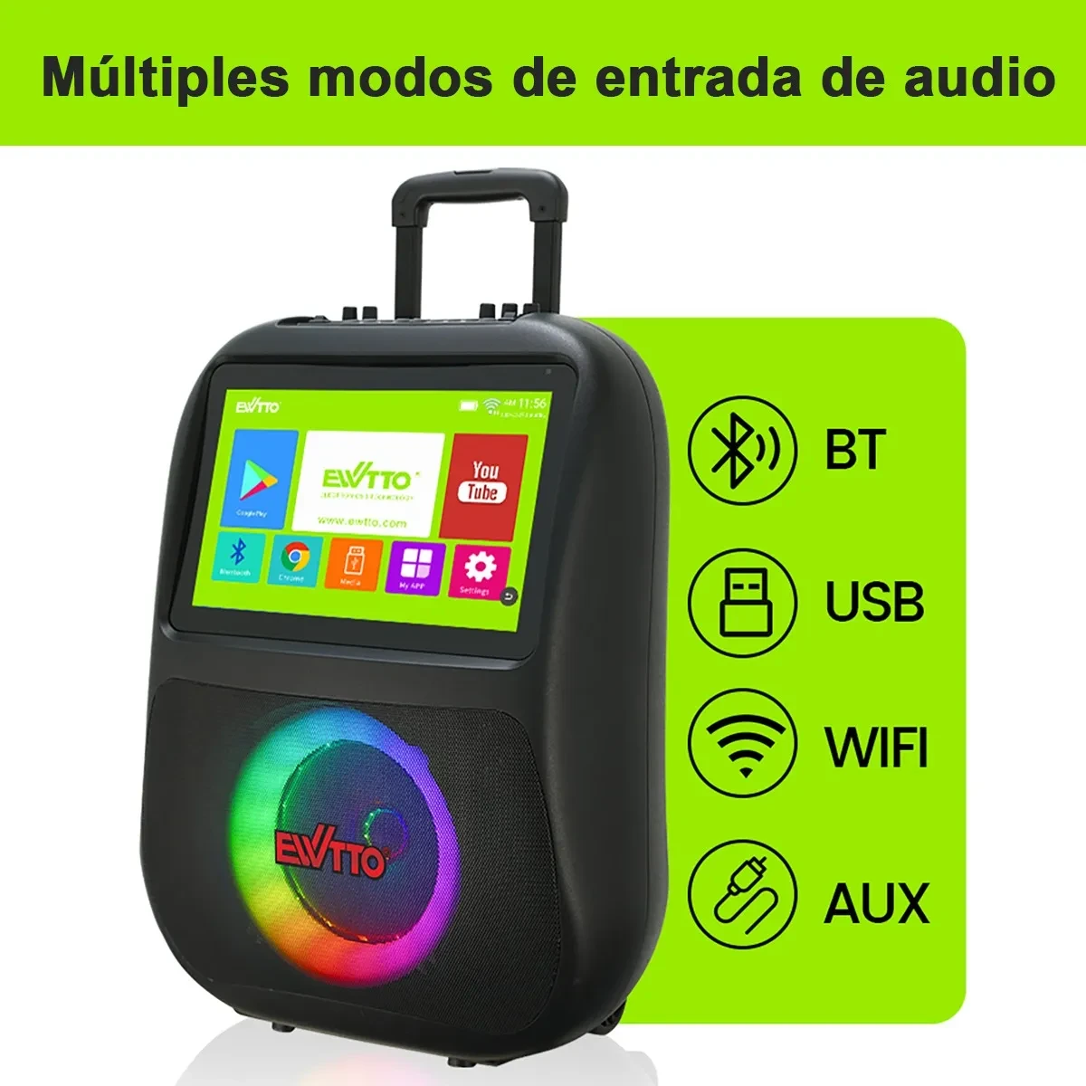 Parlante inteligente EWTTO EW-P539MBC 2