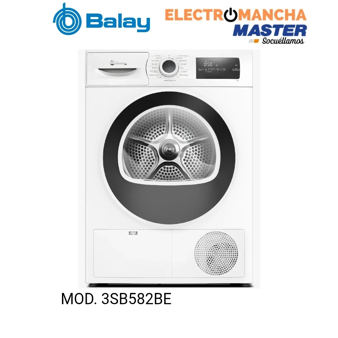 SECADORA BALAY 3SB582BE 8 KILOS BOMBA DE CALOR CLASE D 