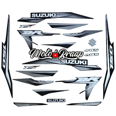 DR 150 Calcomanias 2024 Gris negro