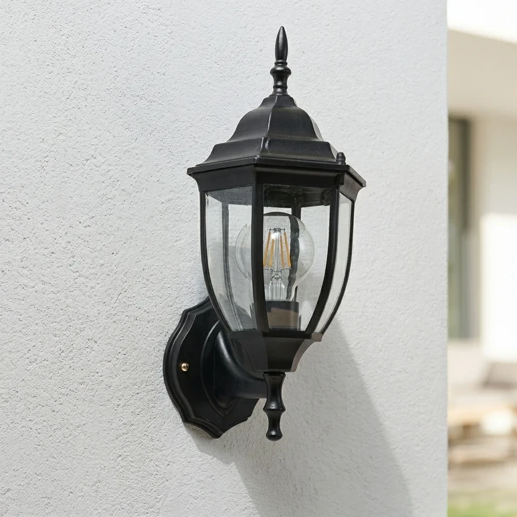 FAROL PARED COLONIAL 1L E27 NEGRO 155X365MM