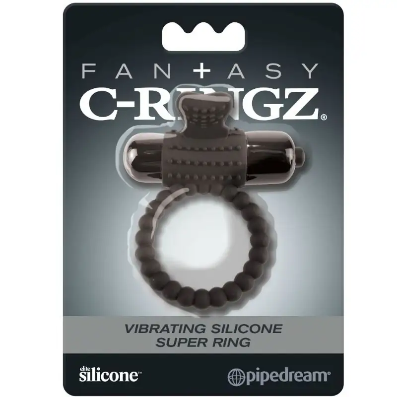 Fantasy C-Ringz Vibrating Silicone Super Ring – Black