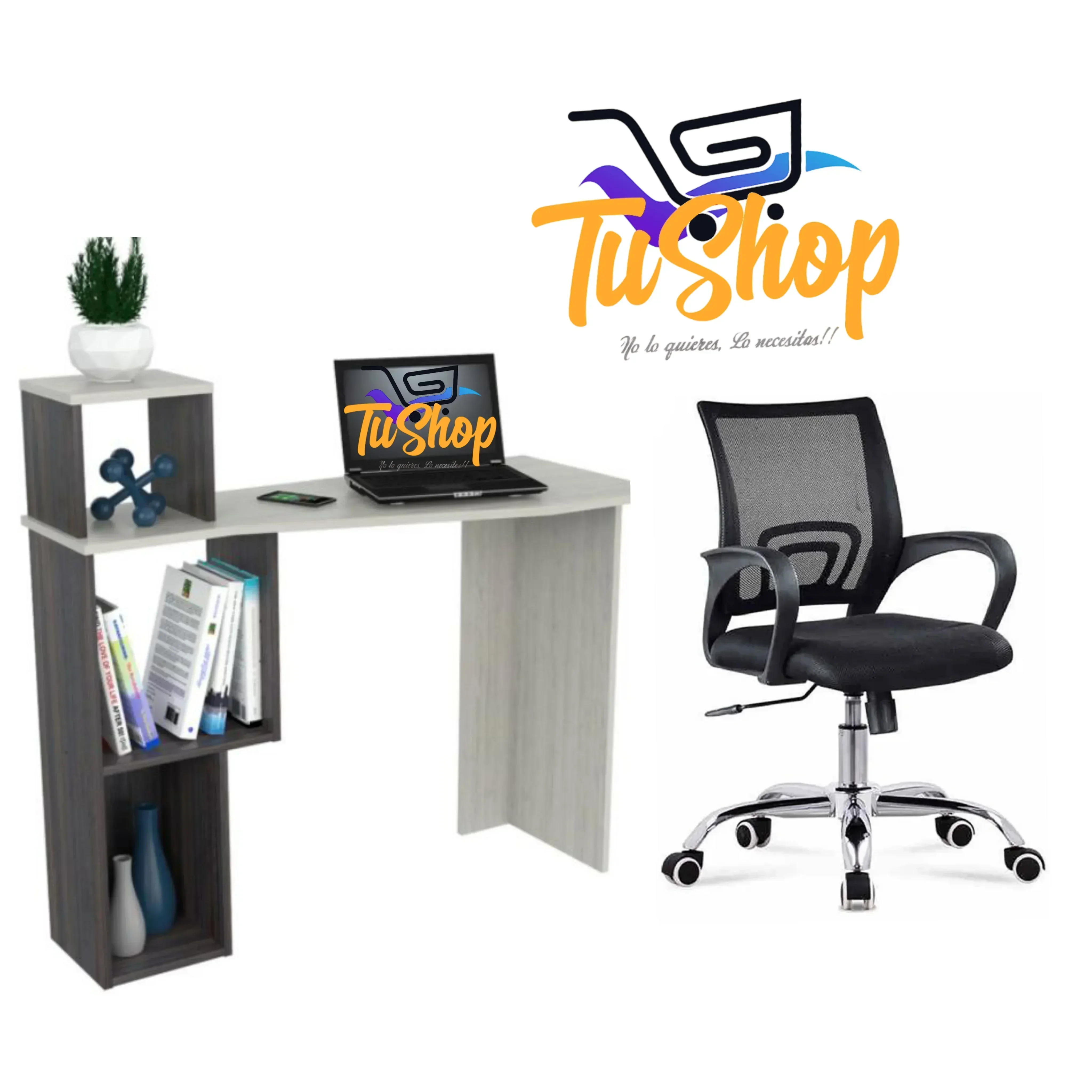 Combo Escritorio y Silla Ergonómica 