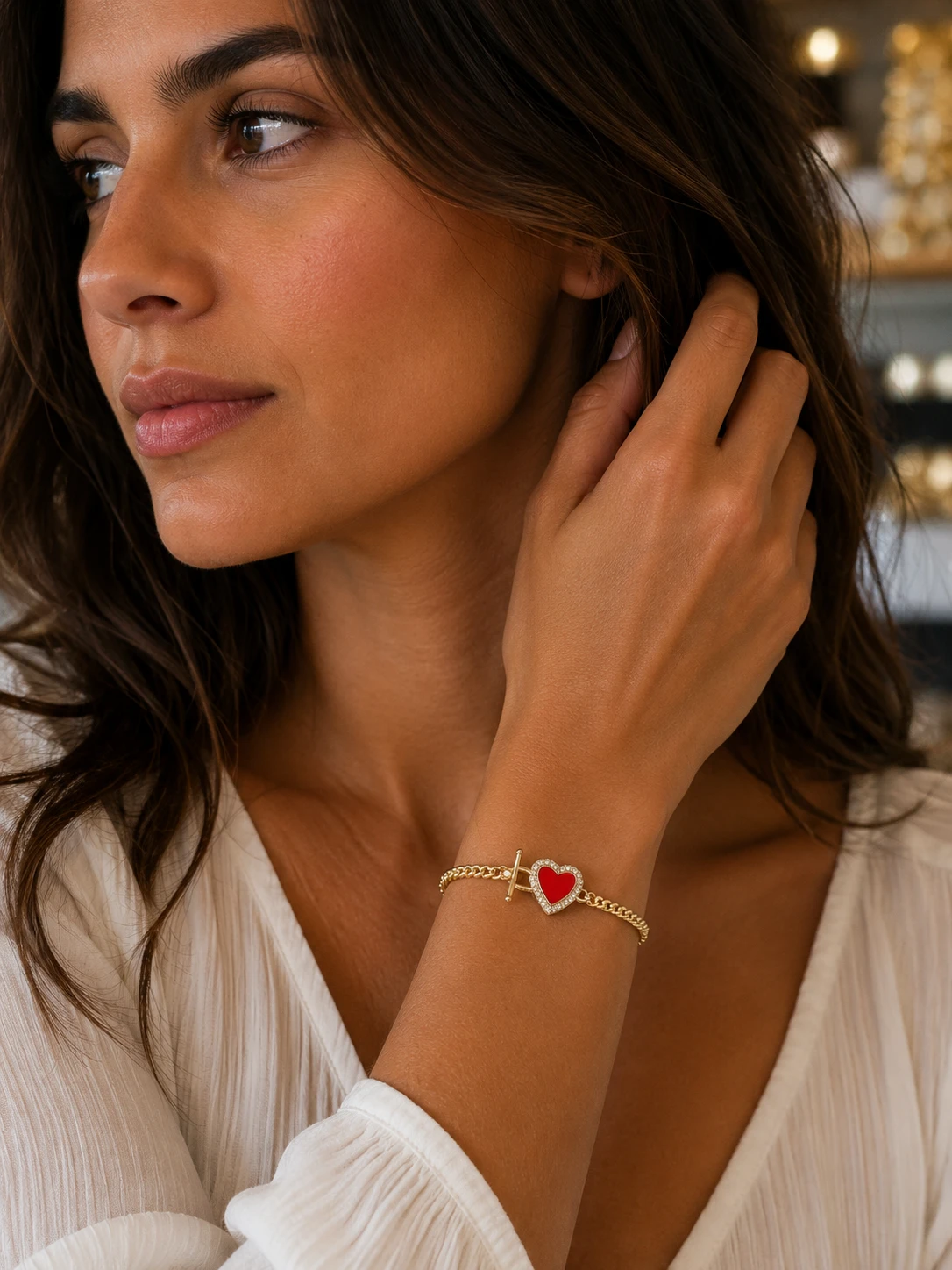 Pulsera oro doble laminado 