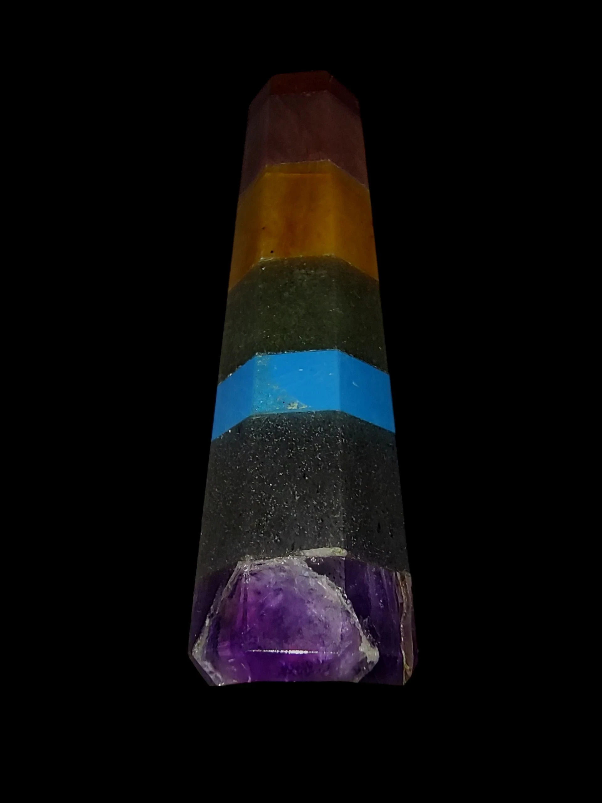 Obelisco siete (7) chakras genuino de 85 mm. 5