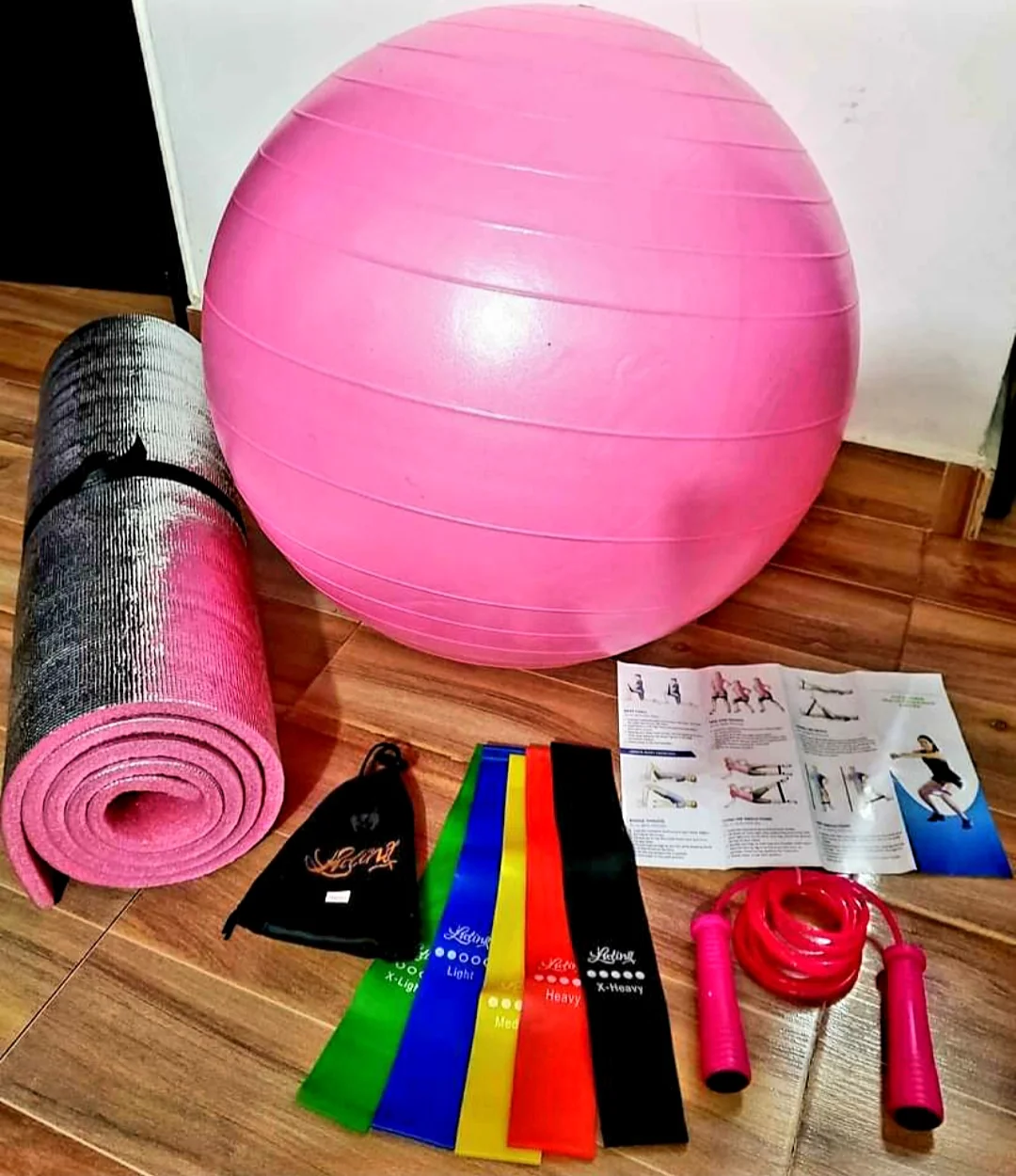 Kit Balon Pilates Colchoneta y Bandas  2