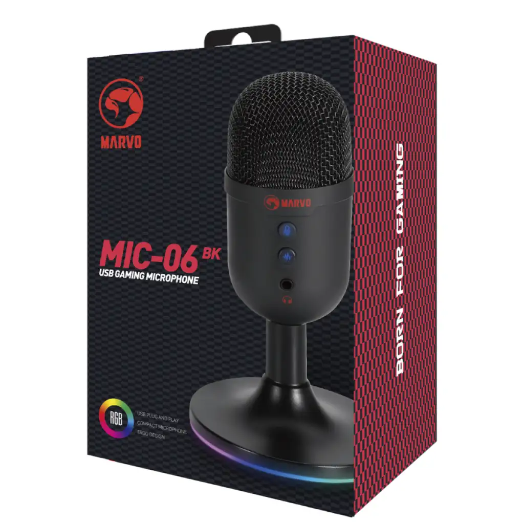 MICROFONO PC MARVO MIC-06 BK