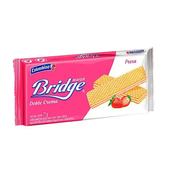 Wafer Bridge Fresa Doble Crema Colombina