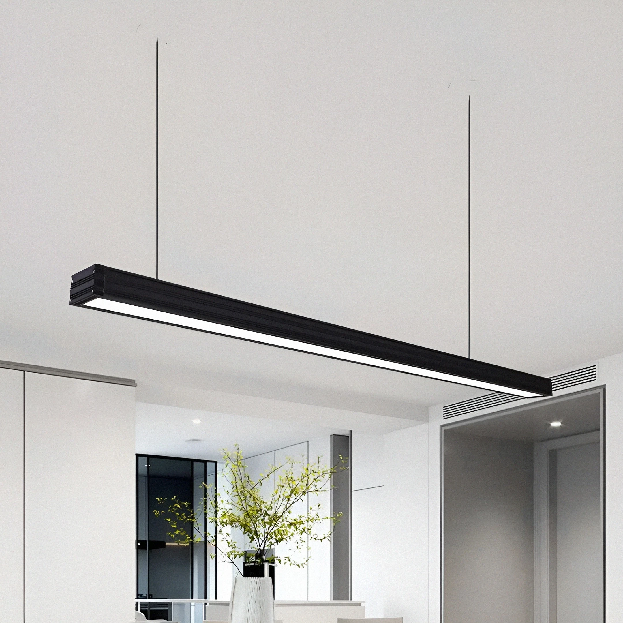 LAMPARA LINEAL LED NEGRA 40W 