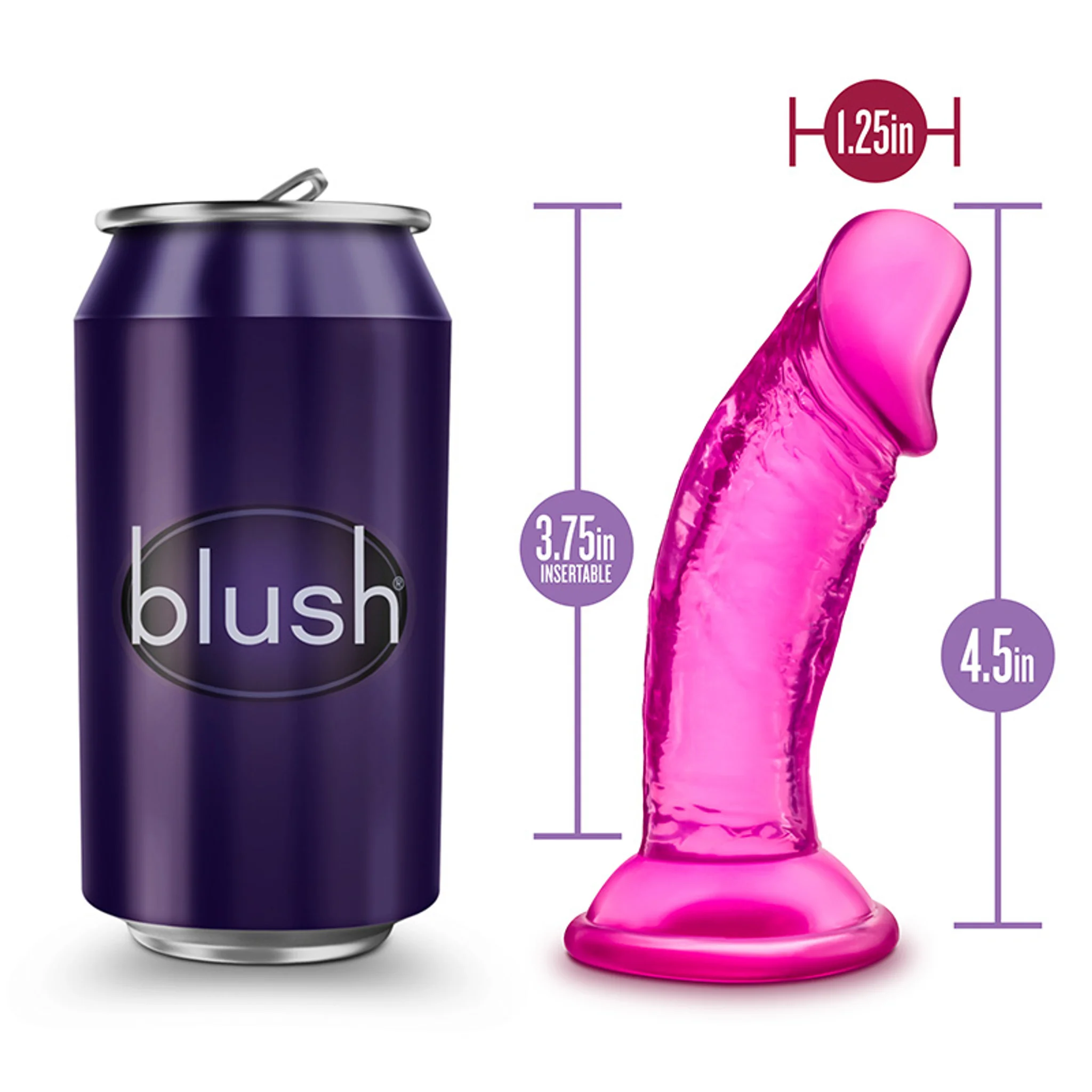 B Yours – Sweet N’ Small 4 Inch Dildo with Suction Cup 4