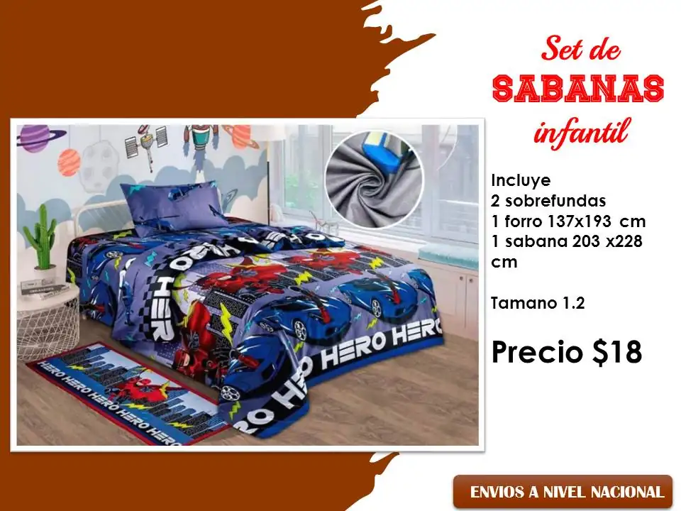Set de sabanas para camas 1.2 m 4