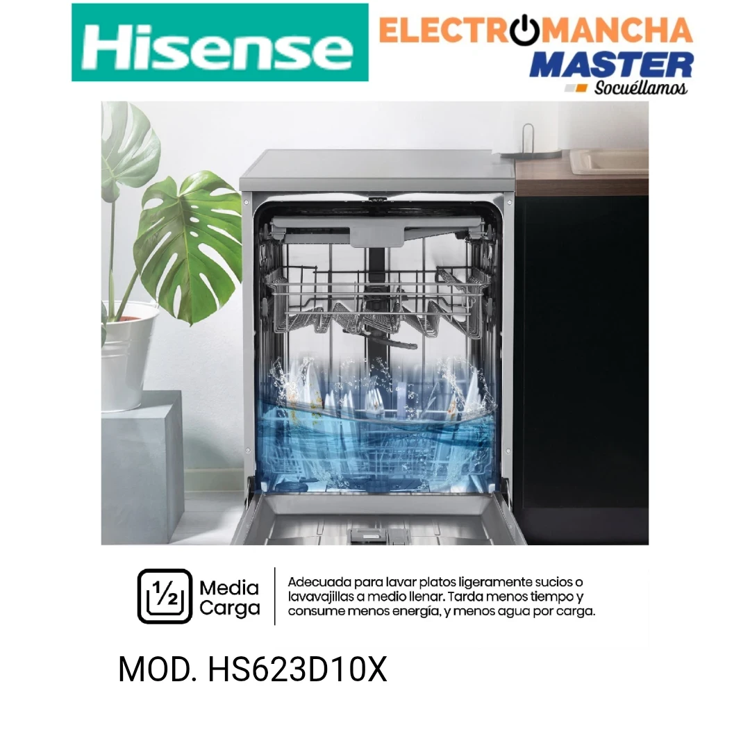 LAVAVAJILLAS HISENSE HS623D10X INOX 3 BANDEJA D 7