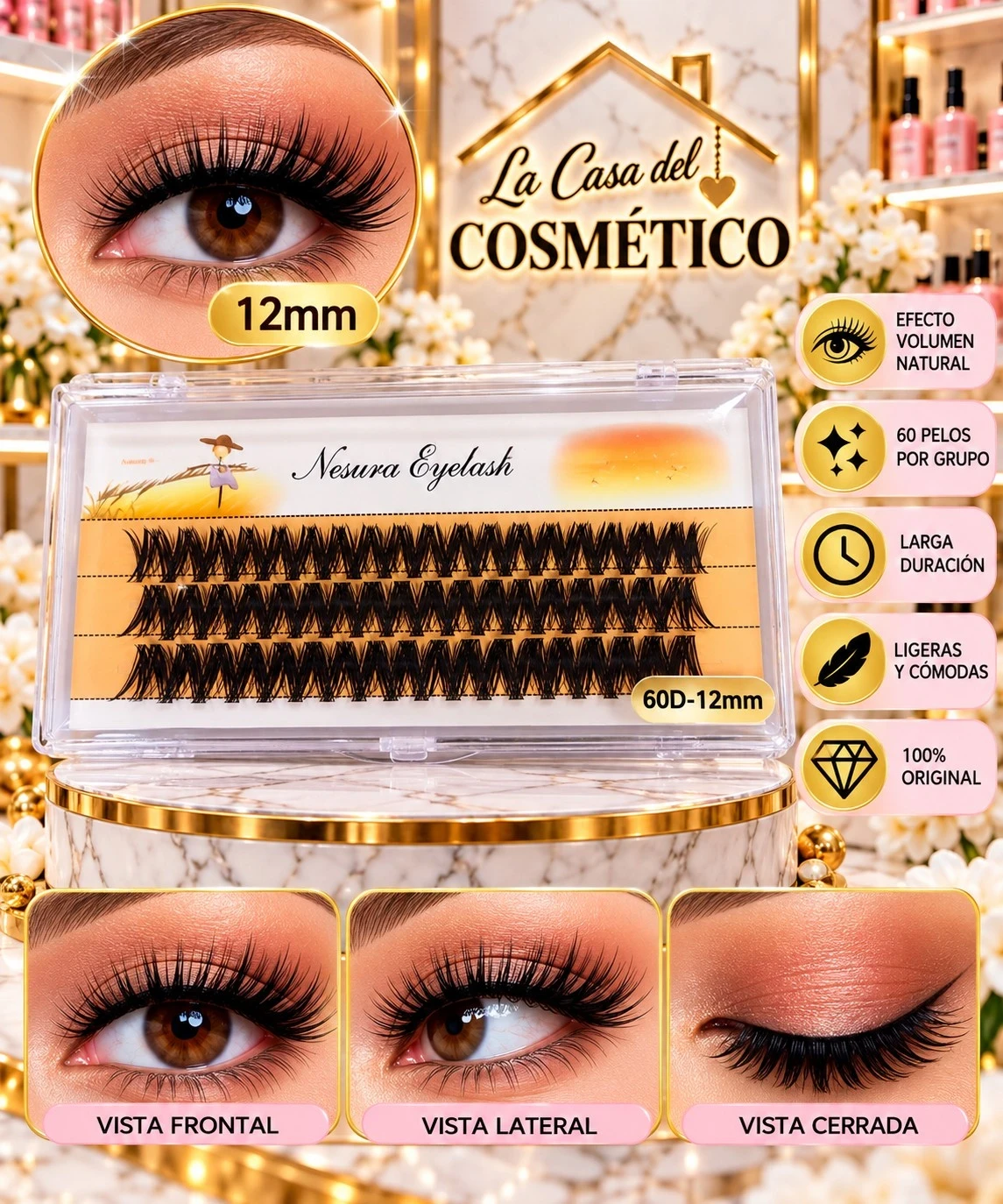 nesura pestañas efecto ruso volumen 60d – 12mm
