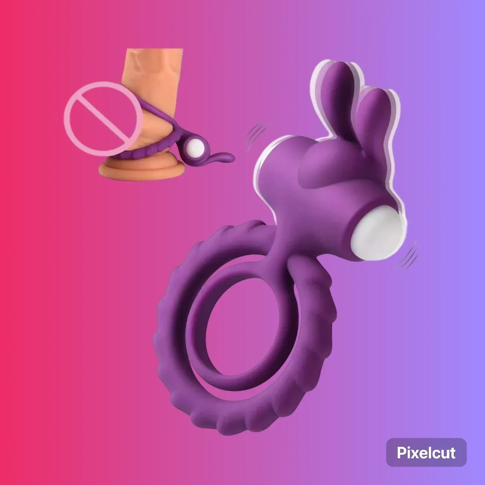 Anillos Vibrador Doble Conejo