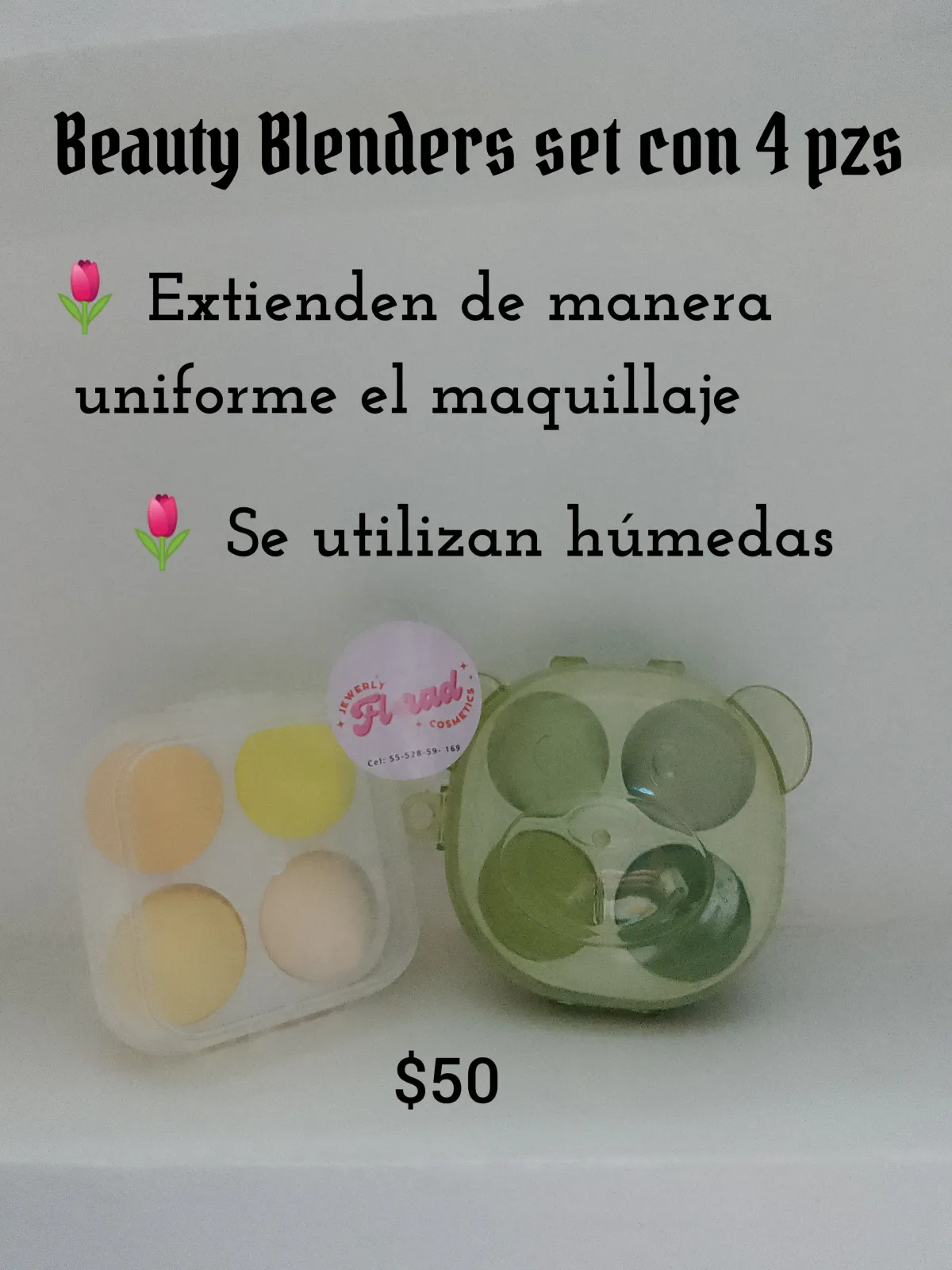 Esponjas de maquillaje en set de 4  piezas