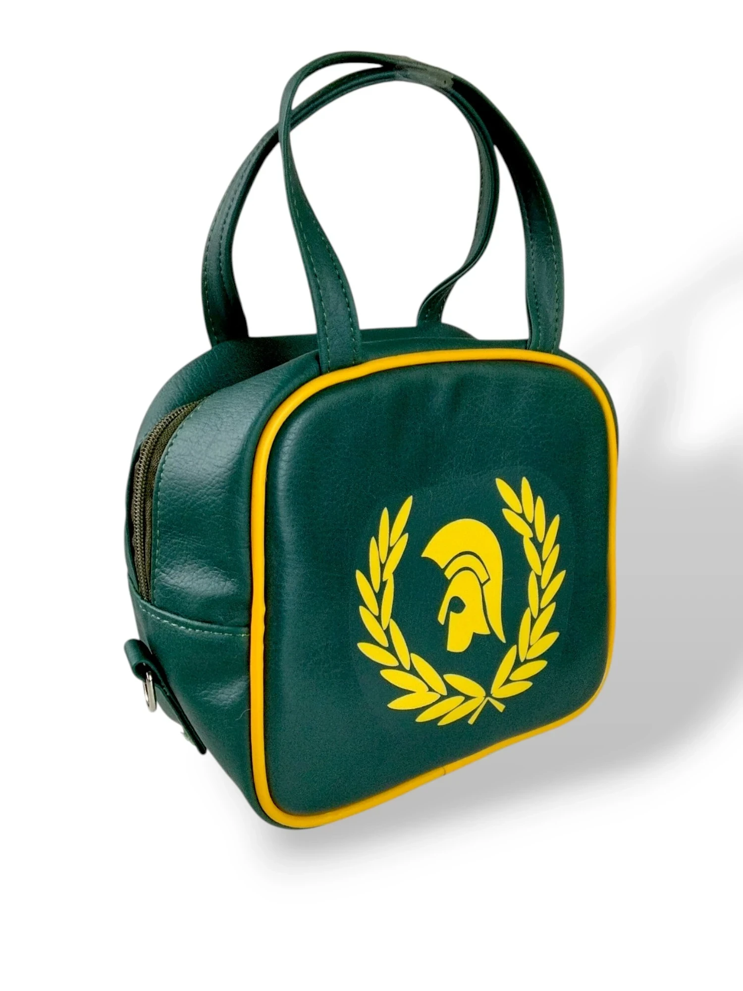 Retro hand bag verde con amarillo 