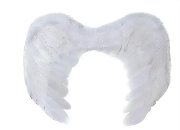 Alas de angel con plumas blancas 44x35 cm