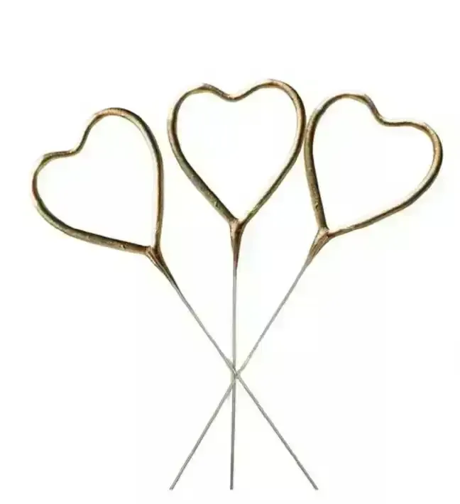 Vela sparkle corazon dorada