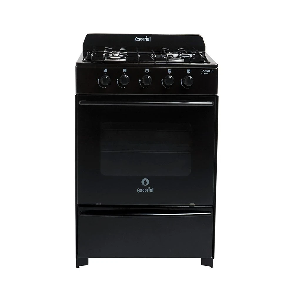 Cocina Escorial Master Classic Negra Gas Natural 56cm
