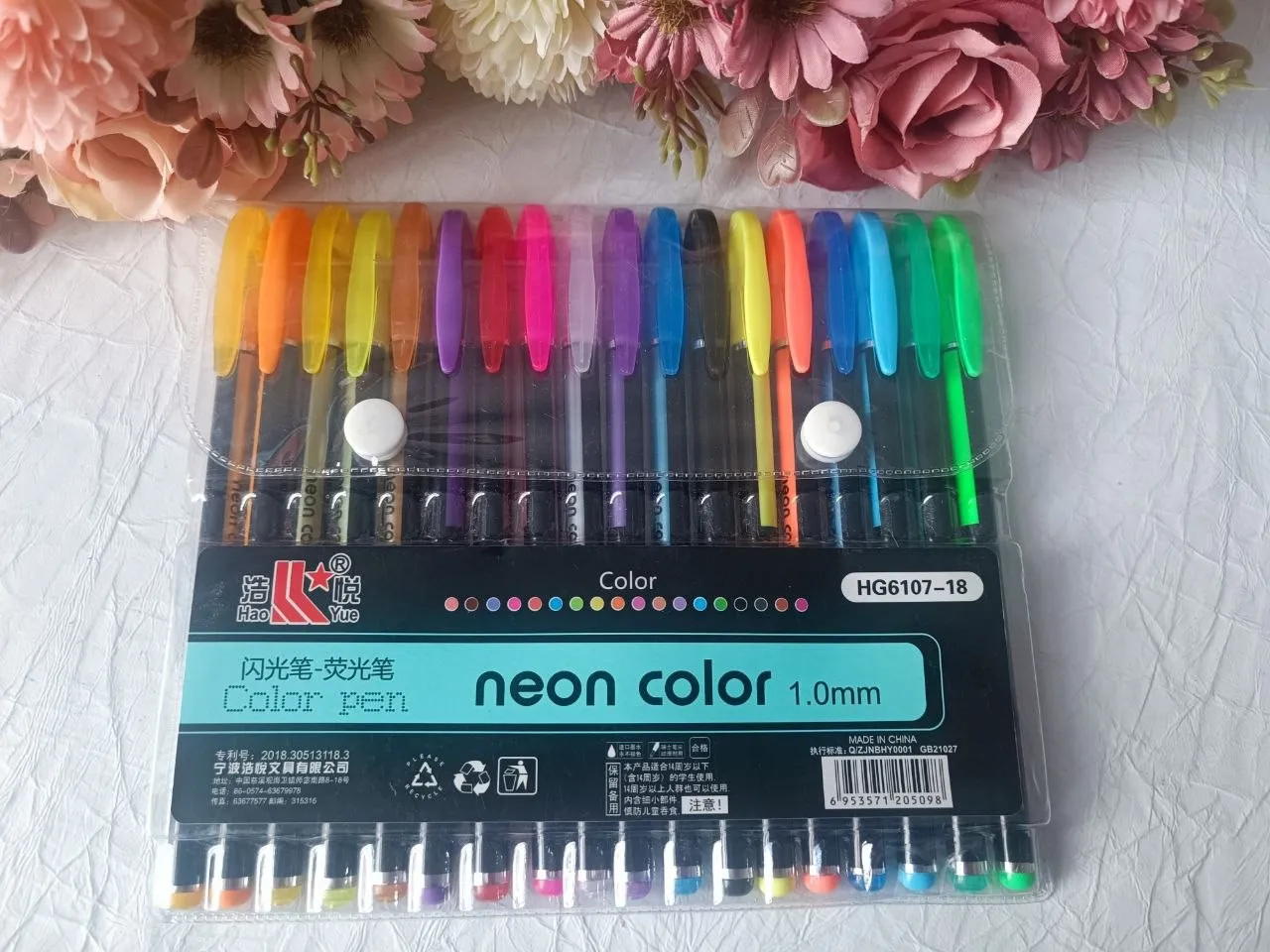 Esferos gel. 18 colores
