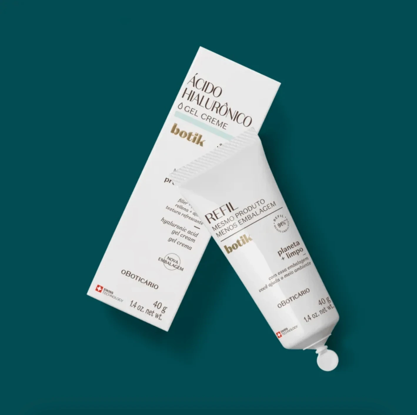 Botik Ácido Hialurónico Recarga Gel Crema Facial Firmante , 40g 2
