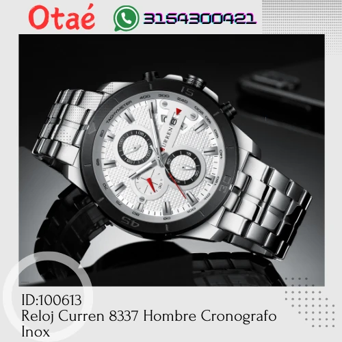 Reloj Curren 8337 Hombre Cronografo Inox