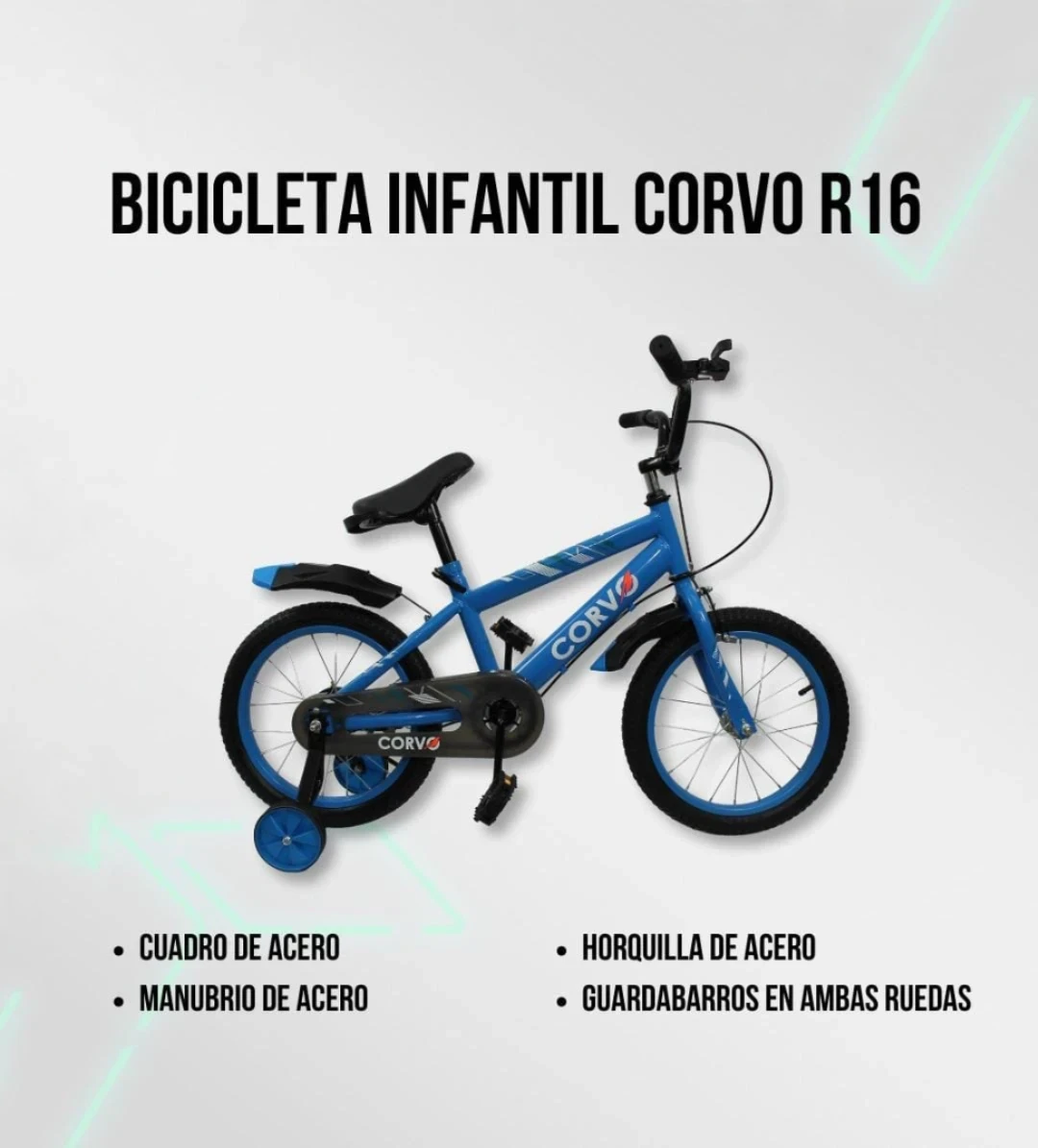 BICICLETA CORVO R16 ACERO