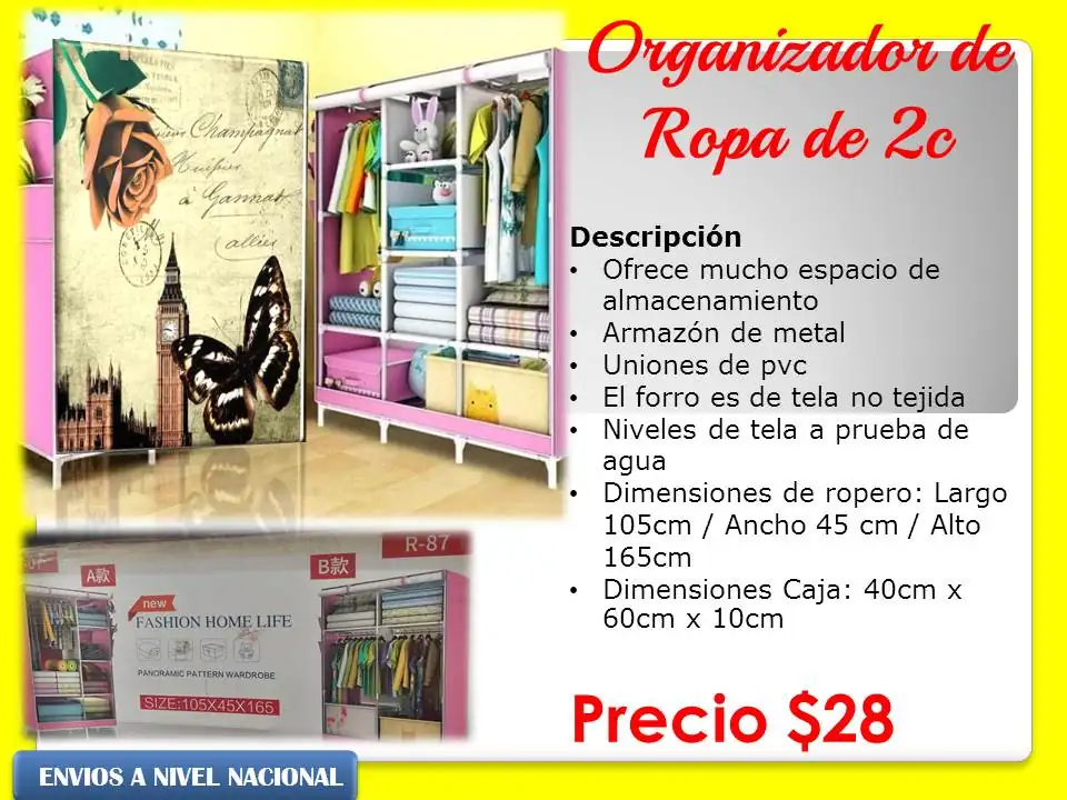 Organizador de ropa de dos cuerpos con diseño 3