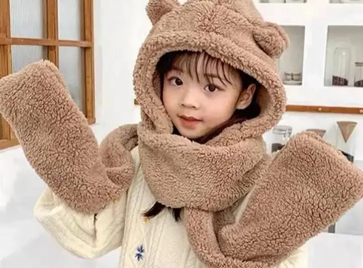 GORRO DE OSO 🐻‍❄️ CON BUFANDA 🧣 2
